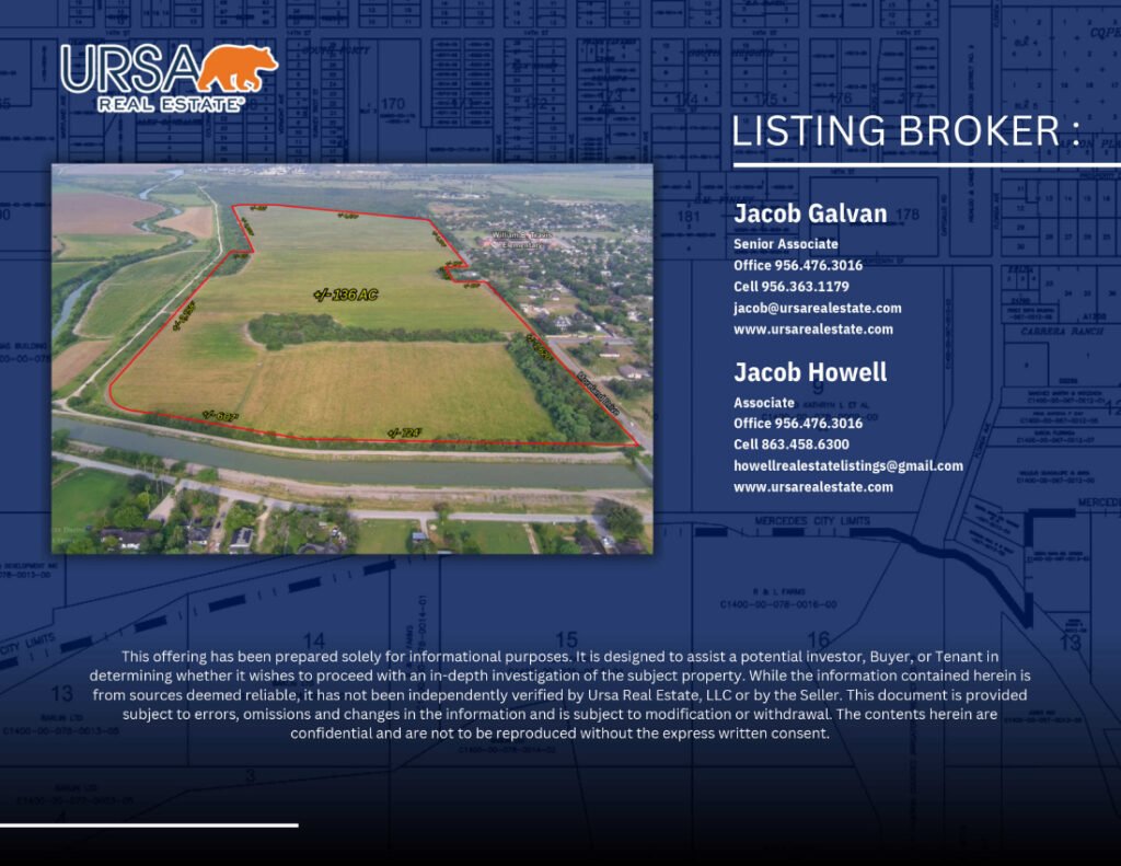 Real estate listing with contact details and map.